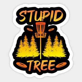 Stupid Tree Disc Golf Sticker